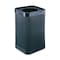 Safco 38 gal Square Outdoor Can, Black, Polyethylene, 18 in SAF9790BL - alternate 1